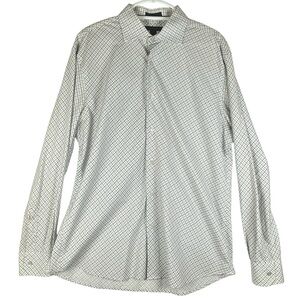 EXPRESS | Men’s Grid Design Button Down Dress Shirt | Size XL — Classic Fit |